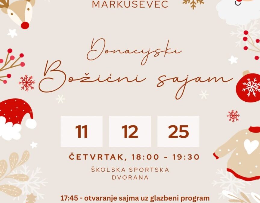 Donacijski božićni sajam Osnovne škole Markuševec